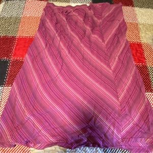 Pennington’s Womens stripped straight skirt Linen Blend flowy Sz 3X purple pink